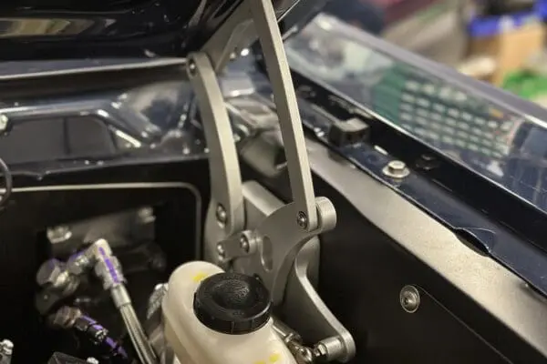 1968 Shelby GT500KR Convertible hood hinges.