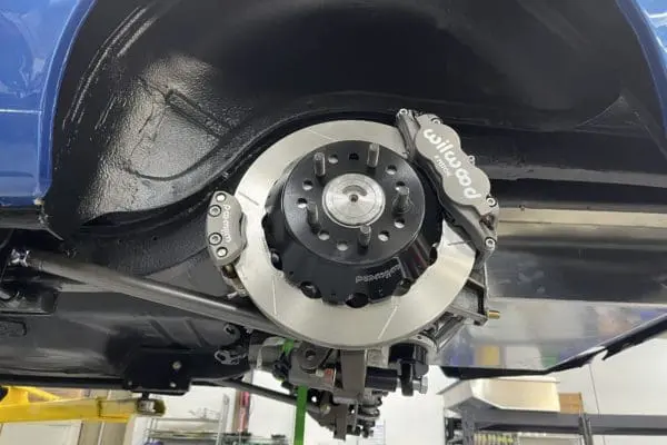 A close-up of a 1968 Shelby GT 500KR Convertible Performance Brake.