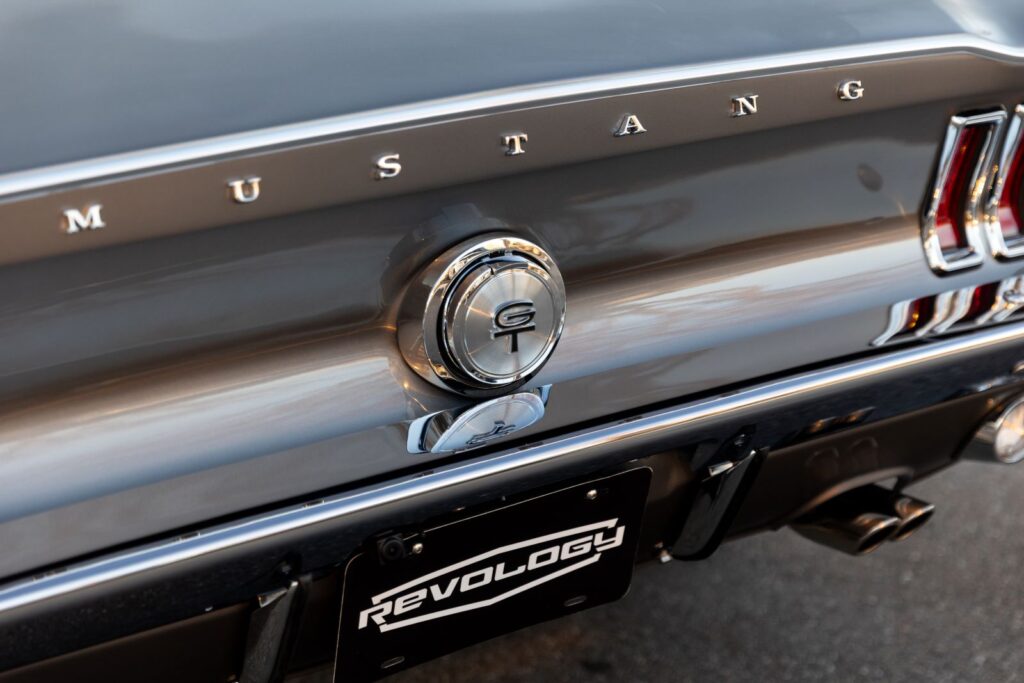 1967 Mustang GTA Trunk GT Badge Closeup 16