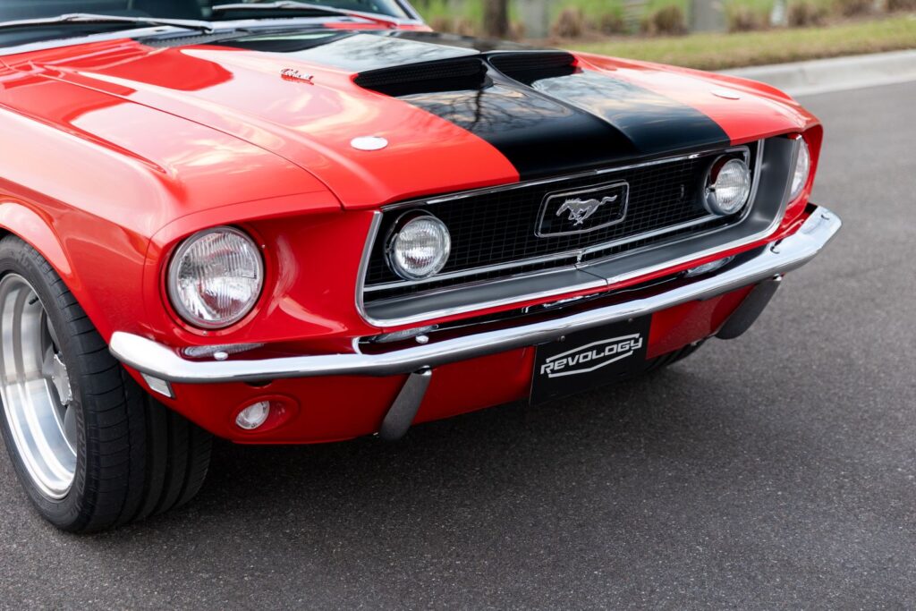 1968 Mustang GT Cobra Jet Front Angle Hood and Grille 3