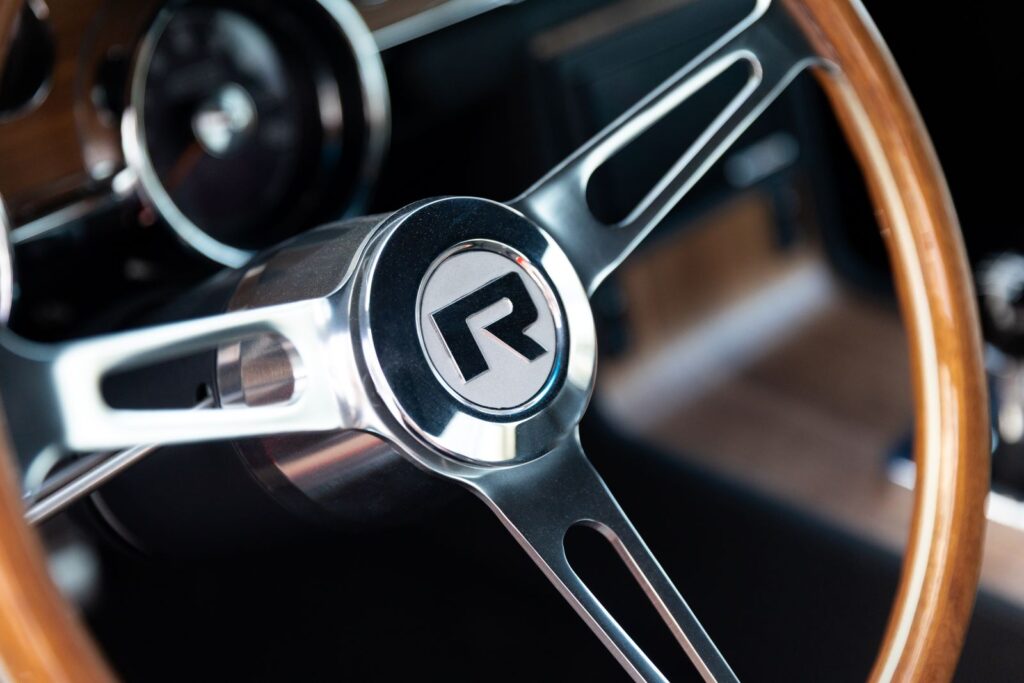 1968 Mustang GT Cobra Jet Steering Wheel Logo Closeup 22