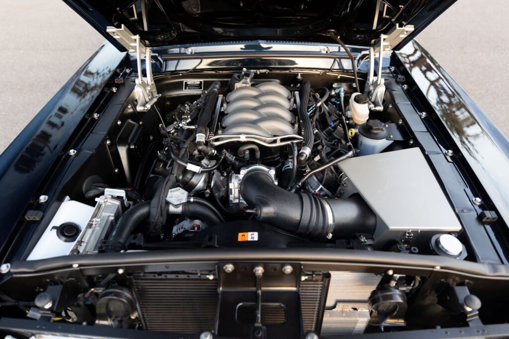 1968 Mustang GT 2+2 Fastback engine bay with modern V8